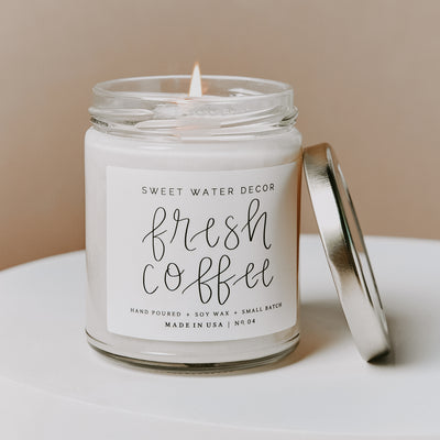 Fresh Coffee Soy Candle - Clear Jar - 9 oz