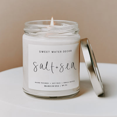 Sea scented soy candle