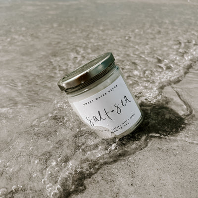 Salt and Sea Soy Candle - Clear Jar - 9 oz