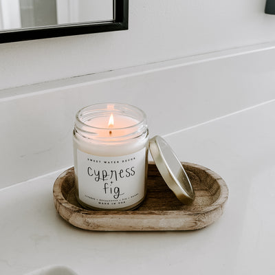 Cypress and Fig Soy Candle - Clear Jar - 9 oz