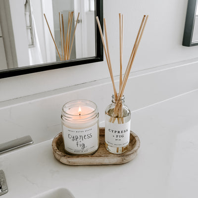 Cypress and Fig Soy Candle - Clear Jar - 9 oz