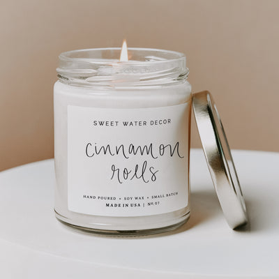 Cinnamon Rolls Soy Candle - Clear Jar - 9 oz