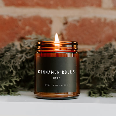 Cinnamon Rolls Soy Candle - Amber Jar - 9 oz