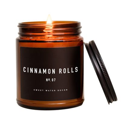 Cinnamon Rolls Soy Candle - Amber Jar - 9 oz