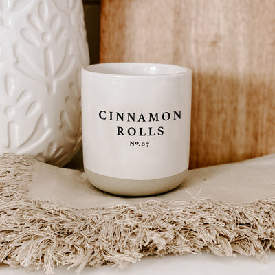 Cinnamon Rolls Soy Candle - Cream Stoneware Jar - 12 oz