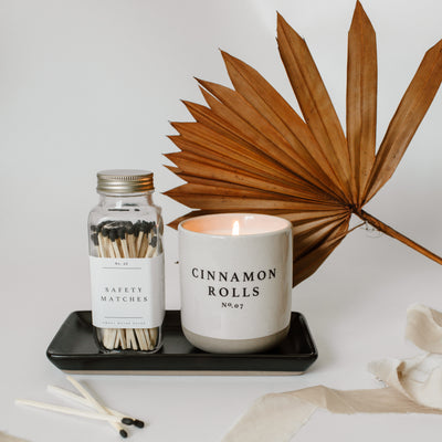 Cinnamon Rolls Soy Candle - Cream Stoneware Jar - 12 oz