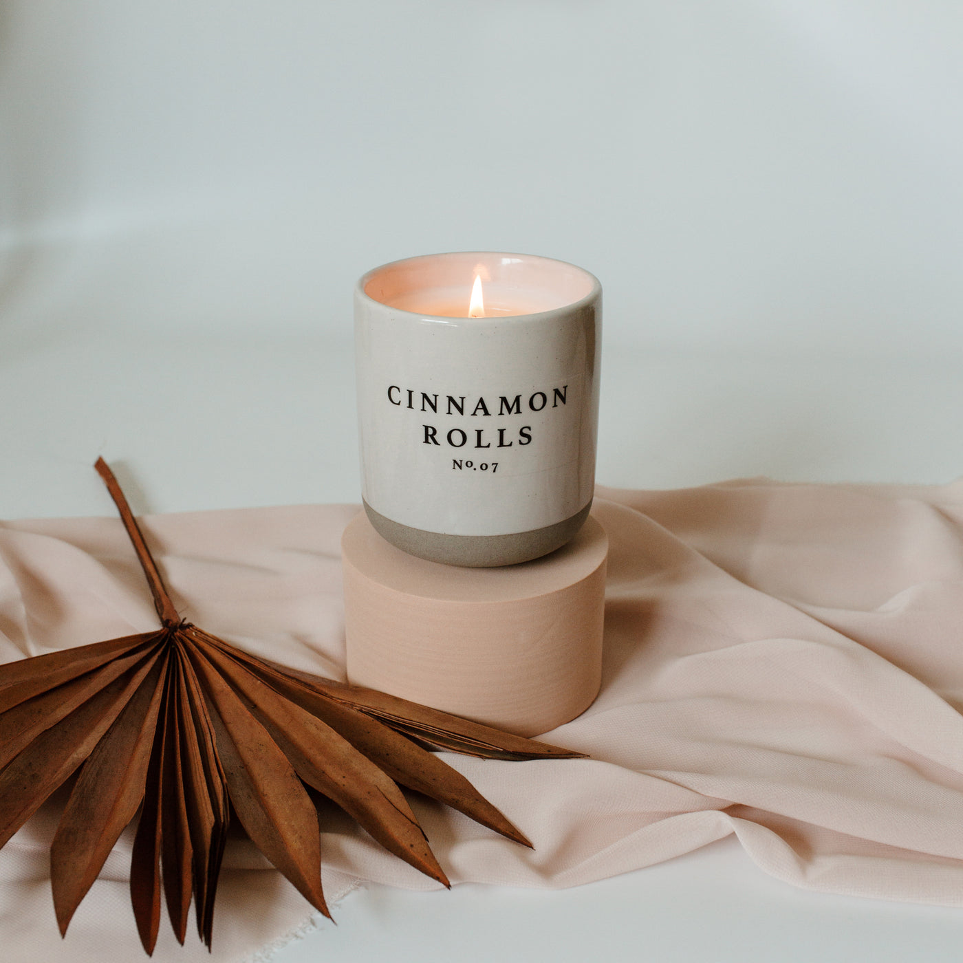 Cinnamon Rolls Soy Candle - Cream Stoneware Jar - 12 oz