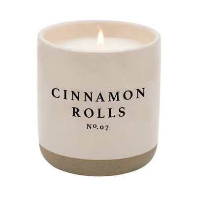 Cinnamon Rolls Soy Candle - Cream Stoneware Jar - 12 oz