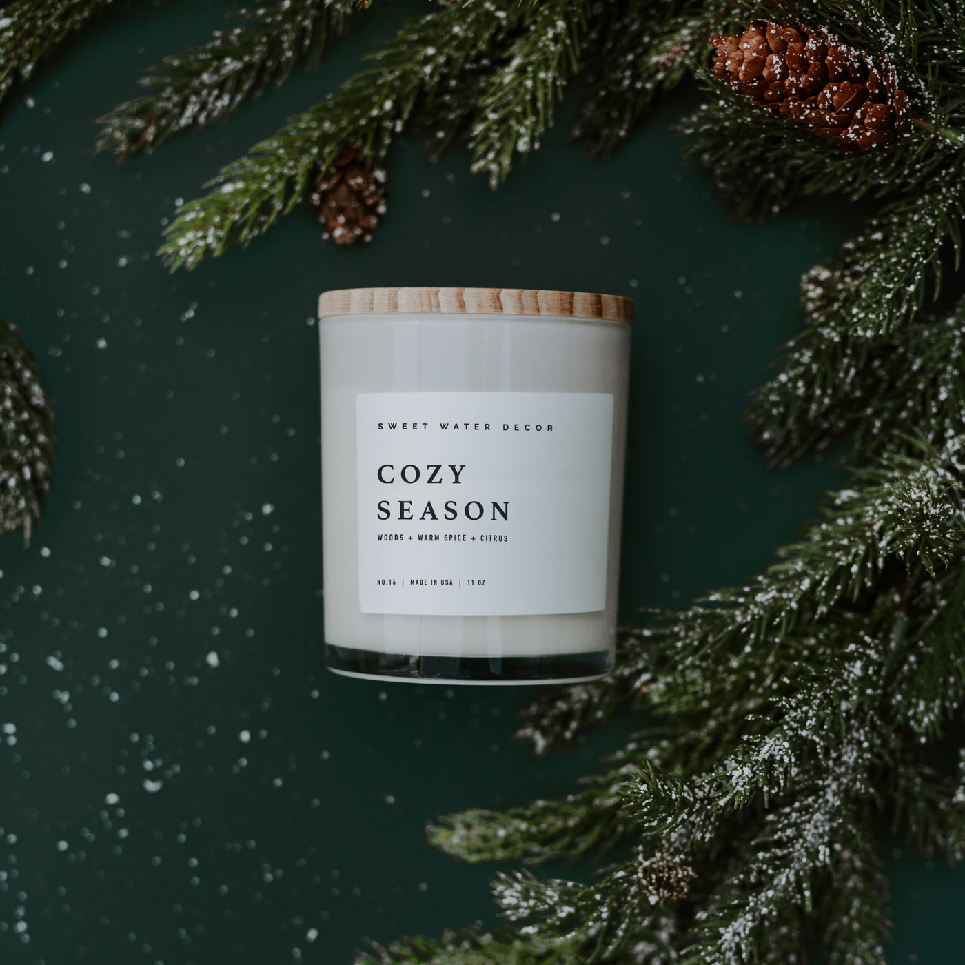 Cozy Season Soy Candle - White Jar - 11 oz