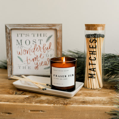 Fraser Fir Soy Candle - Amber Jar - 11 oz