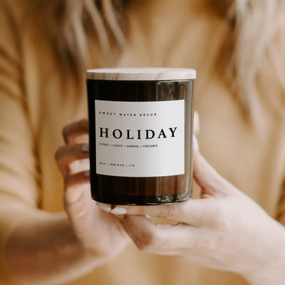 Holiday Soy Candle - Amber Jar - 11 oz