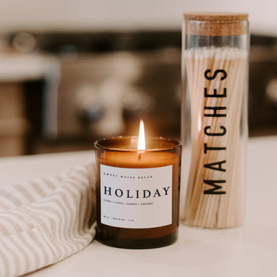 Holiday Soy Candle - Amber Jar - 11 oz