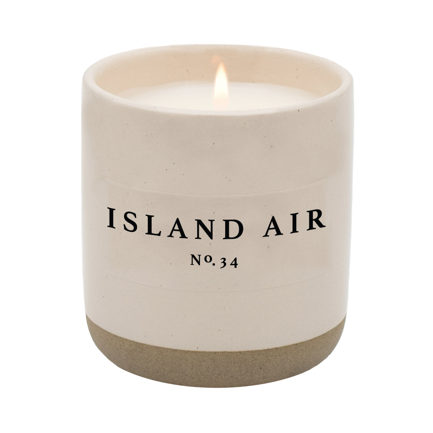 Island Air Soy Candle - Cream Stoneware Jar - 12 oz