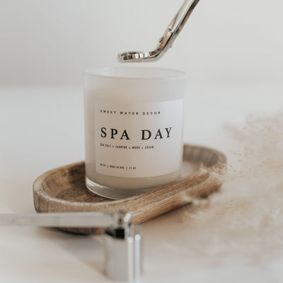 Spa Day Soy Candle - White Jar - 11 oz