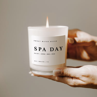 Spa Day Soy Candle - White Jar - 11 oz