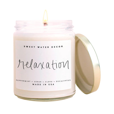 Relaxation Soy Candle - Clear Jar - 9 oz