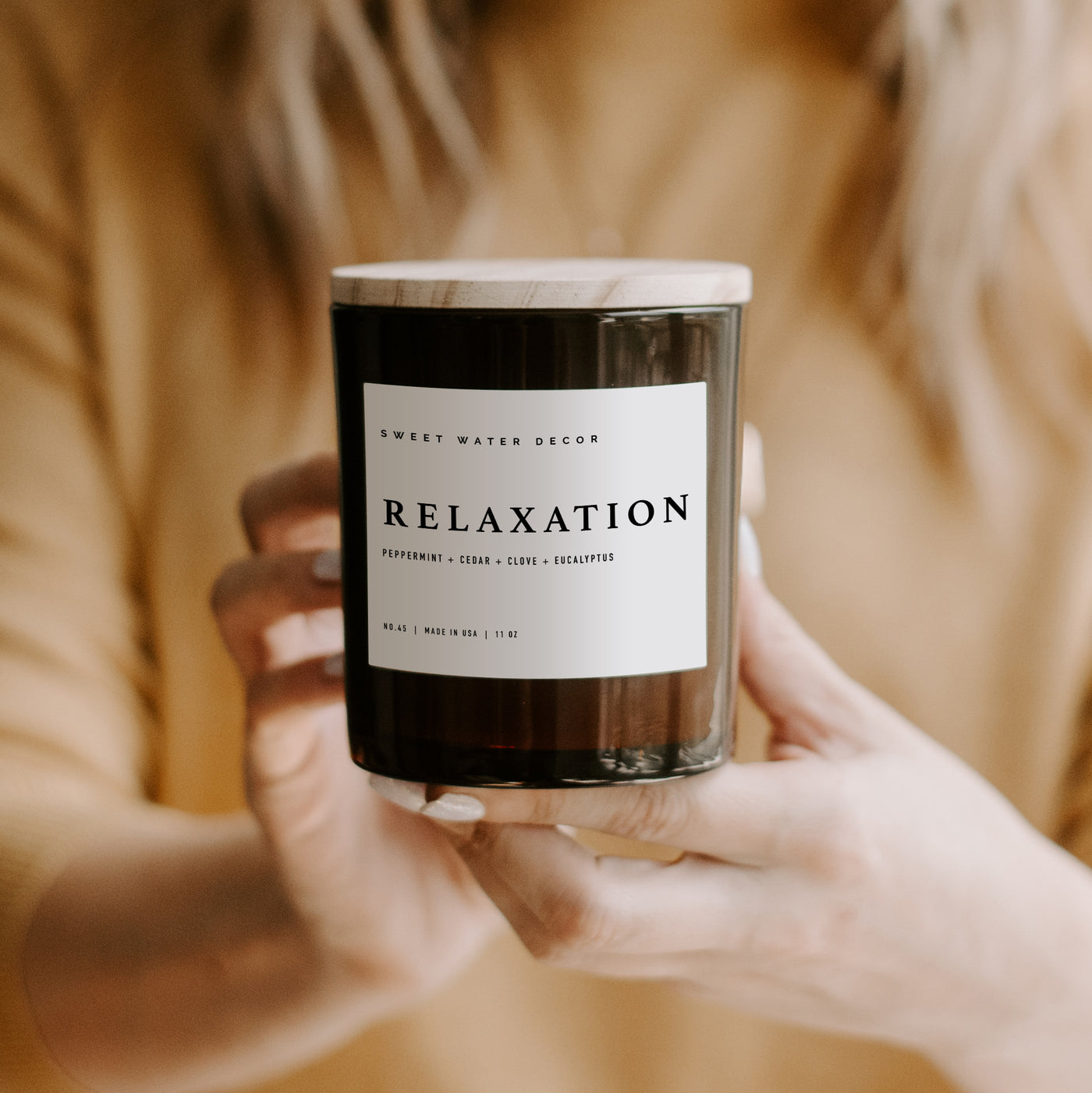 Relaxation Soy Candle - Amber Jar - 11 oz