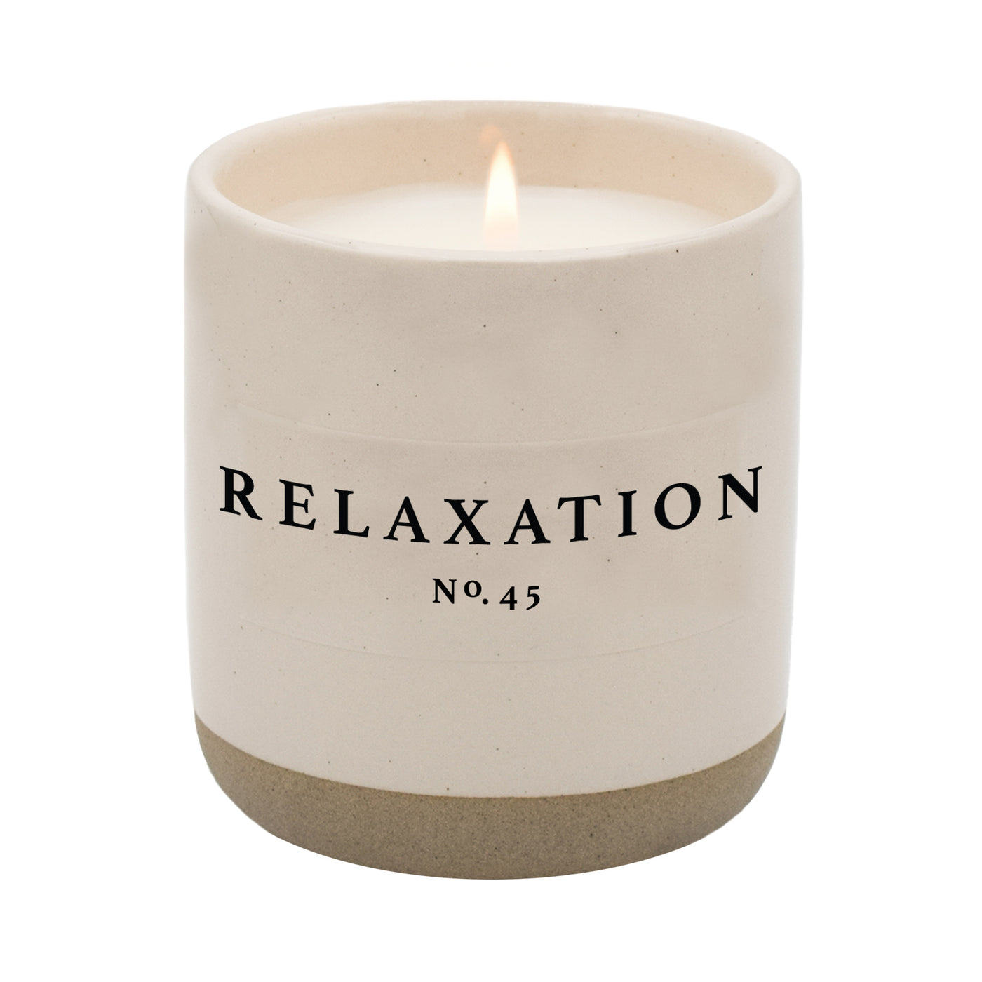 Relaxation Soy Candle - Cream Stoneware Jar - 12 oz