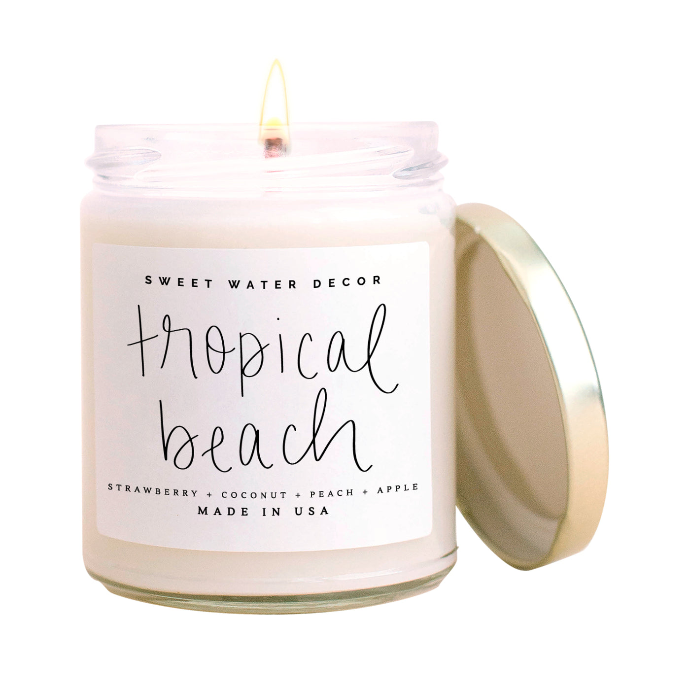 Tropical Beach Soy Candle - Clear Jar - 9 oz