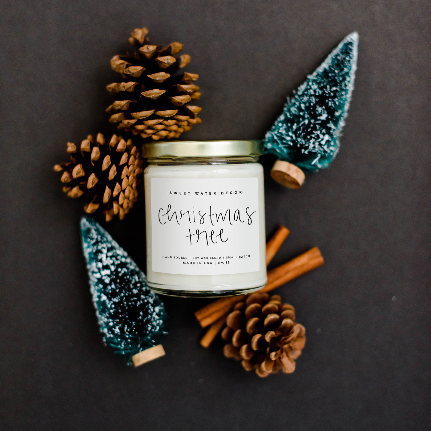 Christmas Tree Soy Candle - Clear Jar - 9 oz