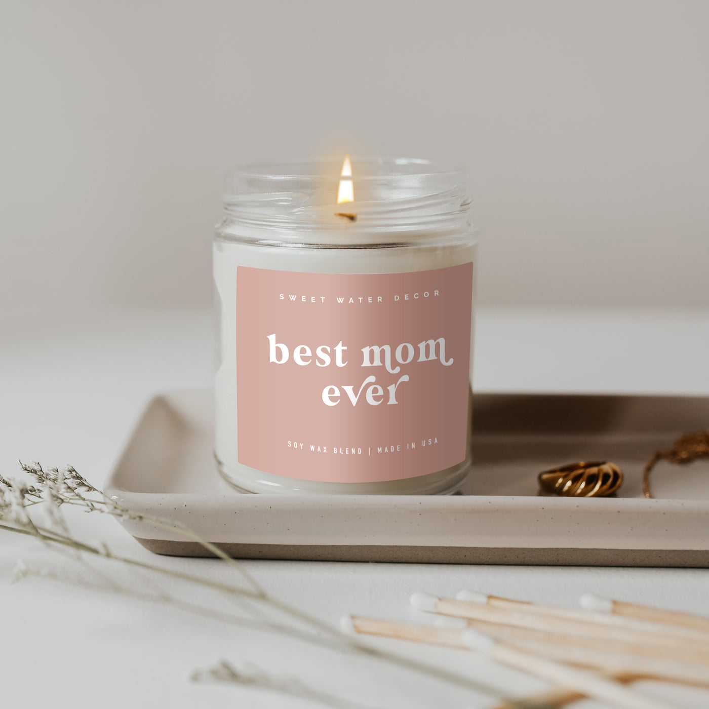 Best Mom Ever! Soy Candle - Clear Jar - 9 oz