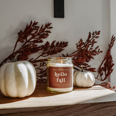 Hello Fall Soy Candle - Clear Jar - 9 oz