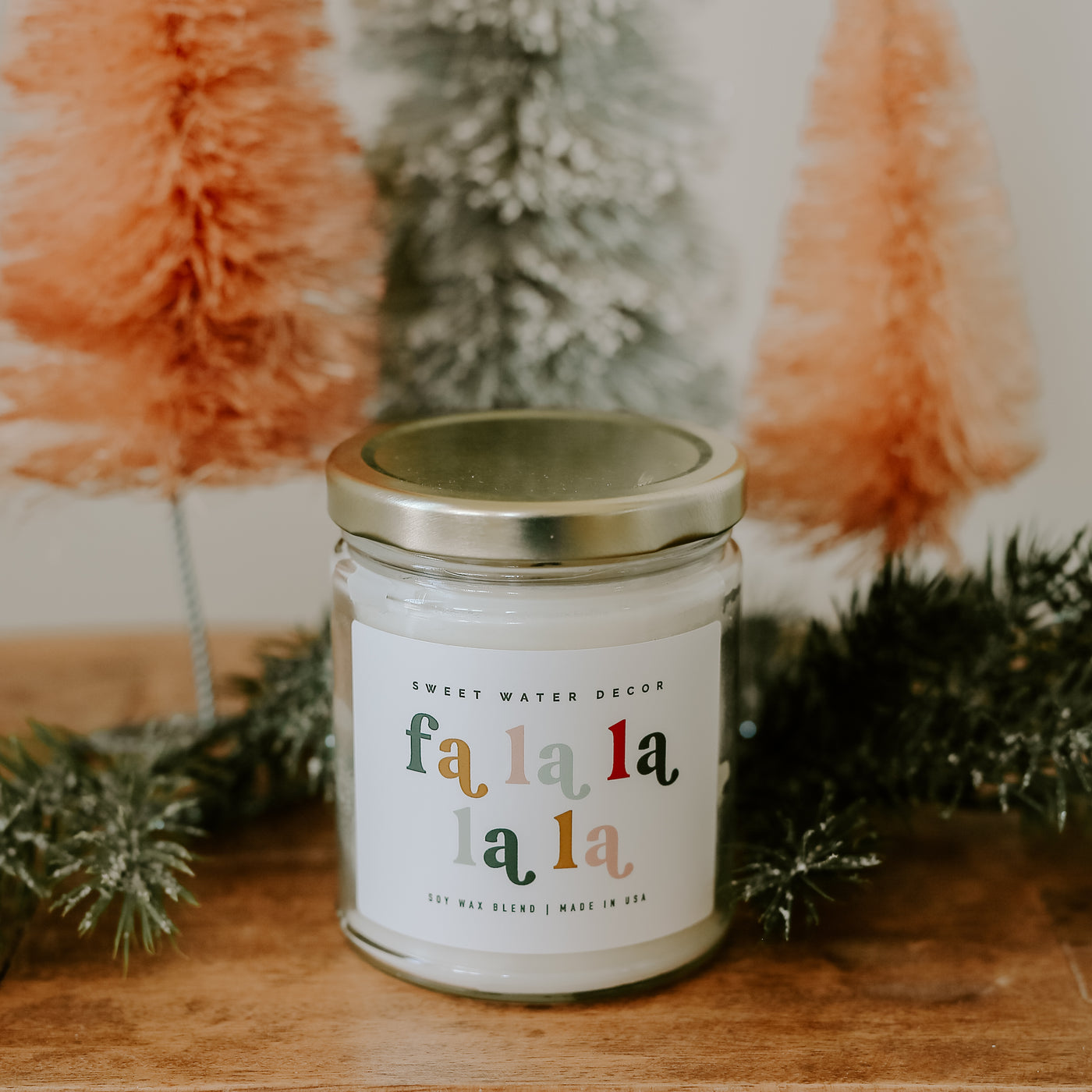 Fa La La La Soy Candle - Clear Jar - 9 oz