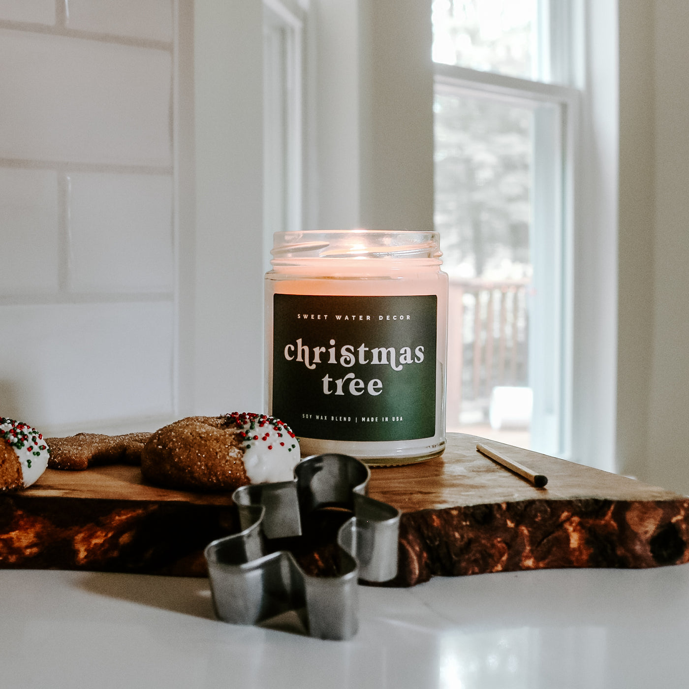 Christmas Tree Soy Candle - Clear Jar - 9 oz