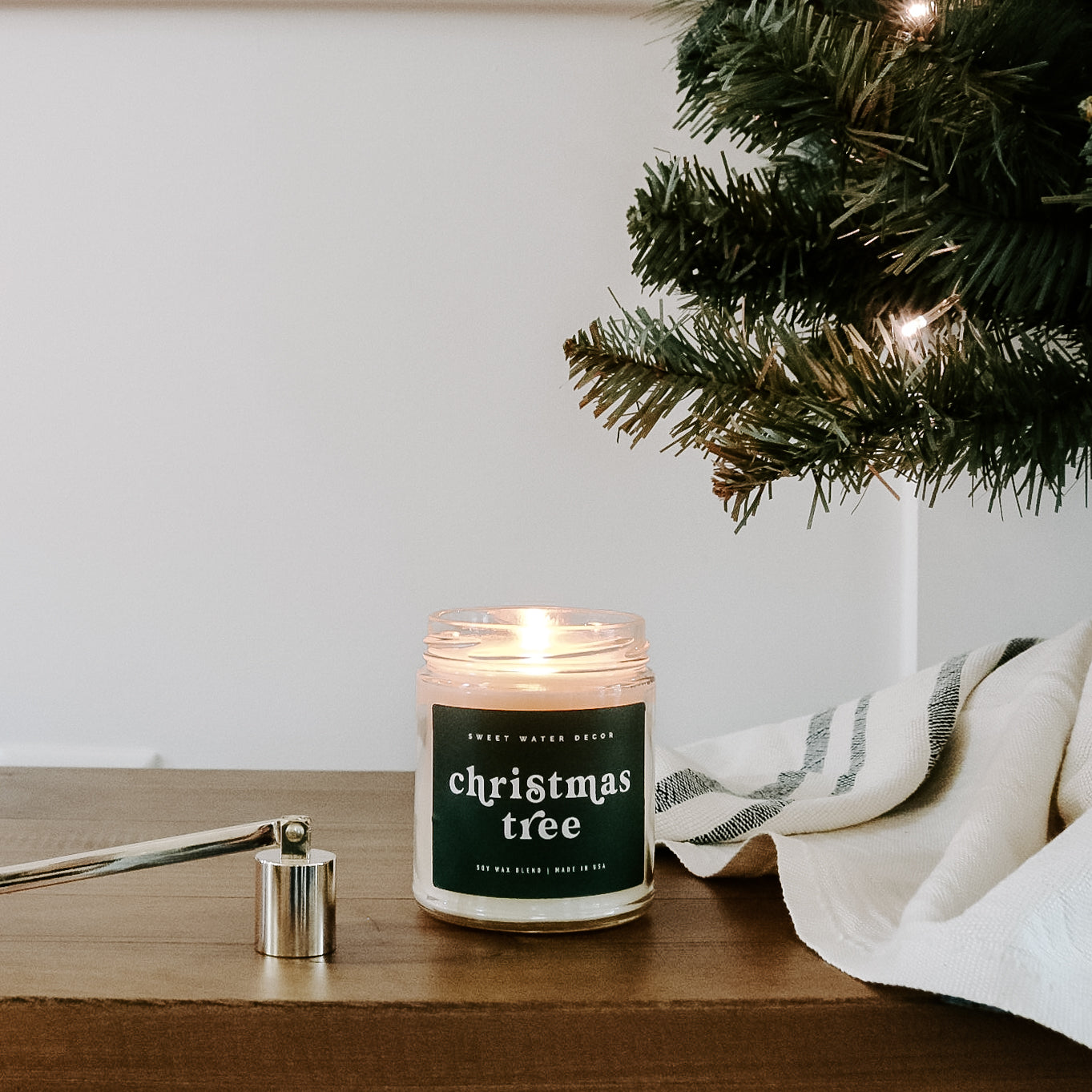 Christmas Tree Soy Candle - Clear Jar - 9 oz