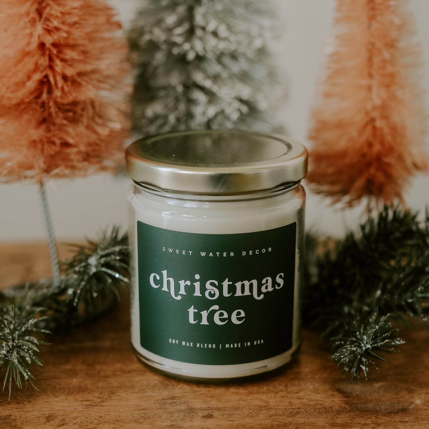 Christmas Tree Soy Candle - Clear Jar - 9 oz