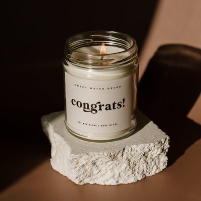 Congrats! Soy Candle - Clear Jar - 9 oz