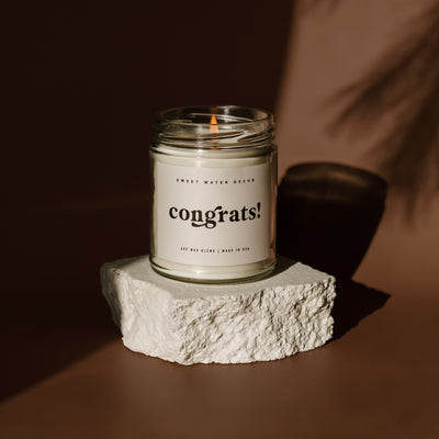 Congrats! Soy Candle - Clear Jar - 9 oz