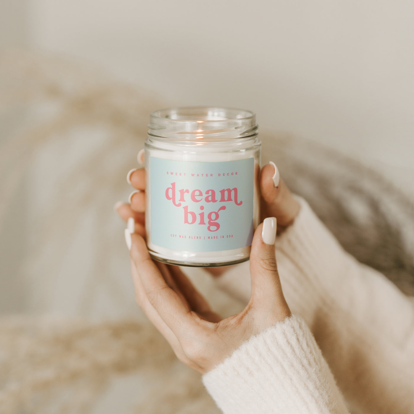 Dream Big Soy Candle - Clear Jar - 9 oz