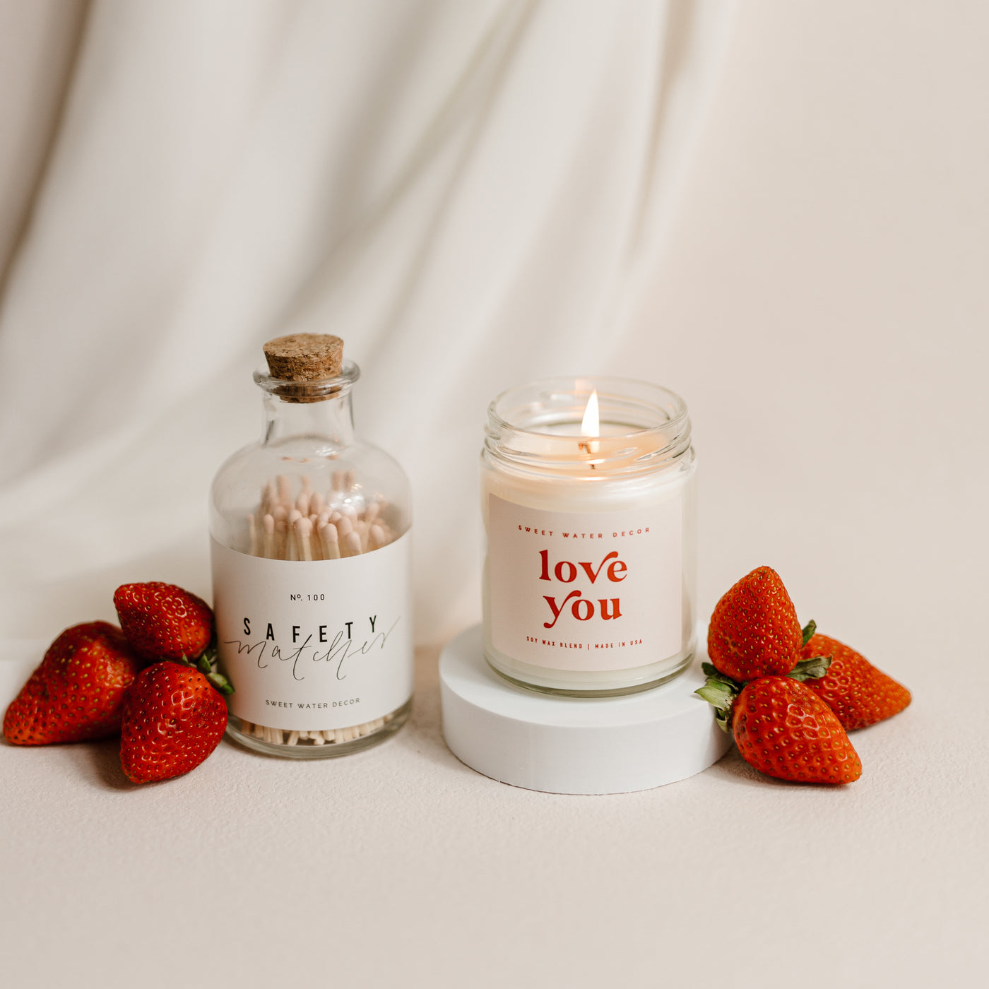 Love You Soy Candle - Clear Jar - 9 oz