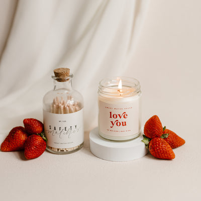 Love You Soy Candle - Clear Jar - 9 oz