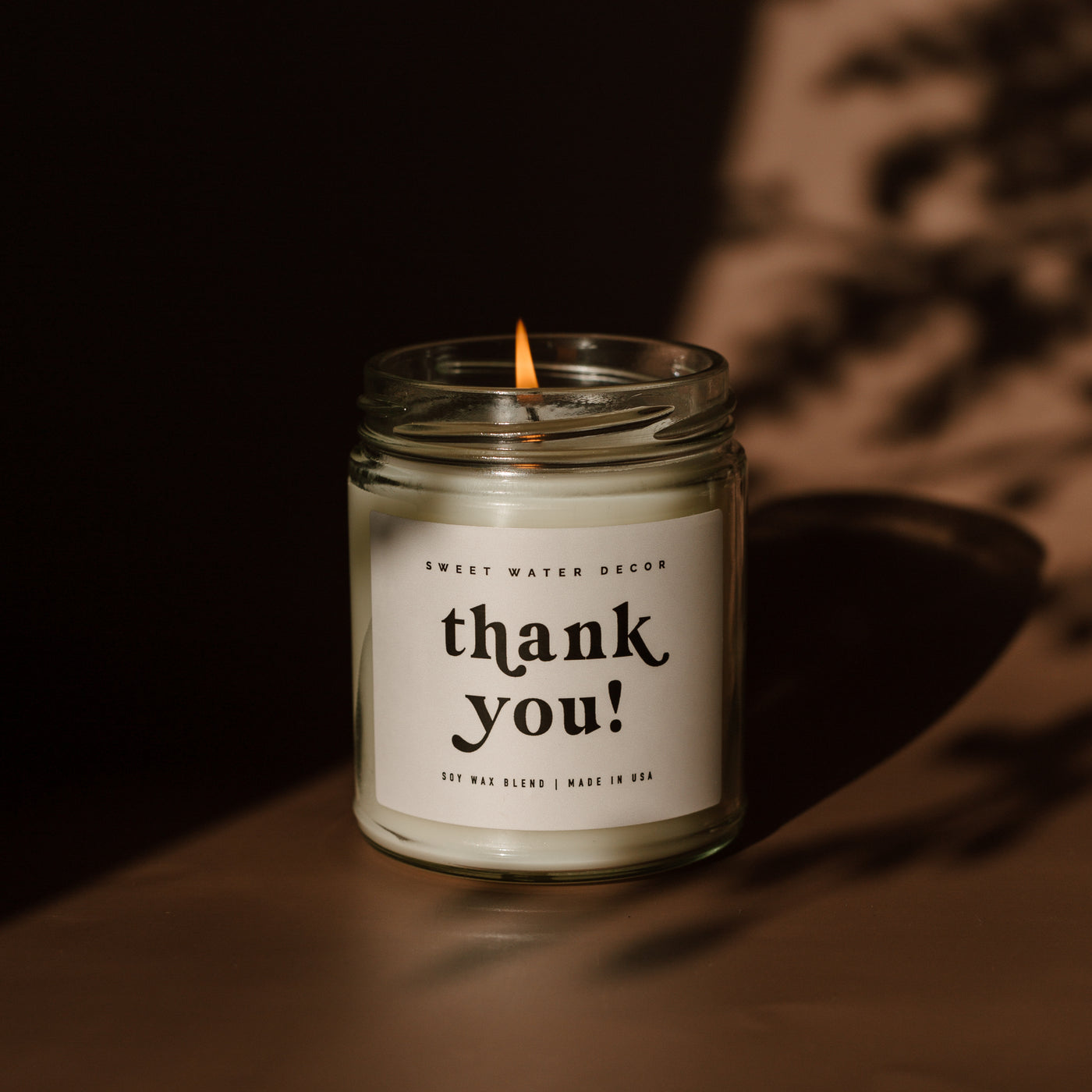 Thank You! Soy Candle - Clear Jar - 9 oz