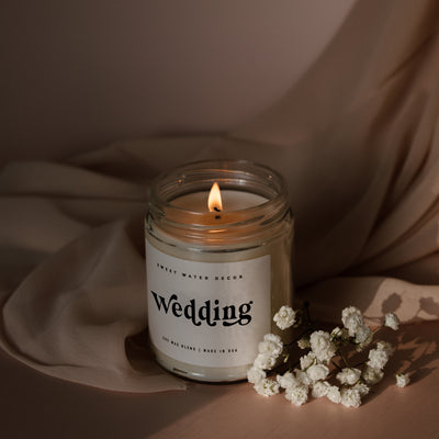 Wedding Soy Candle - Clear Jar - 9 oz