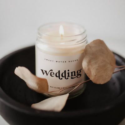 Wedding Soy Candle - Clear Jar - 9 oz