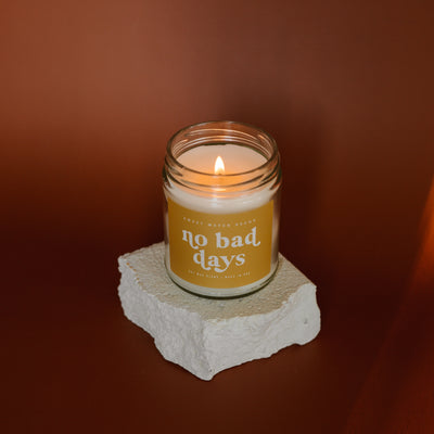 No Bad Days Soy Candle - Clear Jar - 9 oz