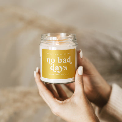 No Bad Days Soy Candle - Clear Jar - 9 oz