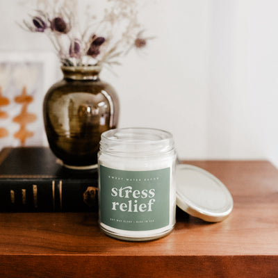 Stress Relief Soy Candle - Clear Jar - 9 oz