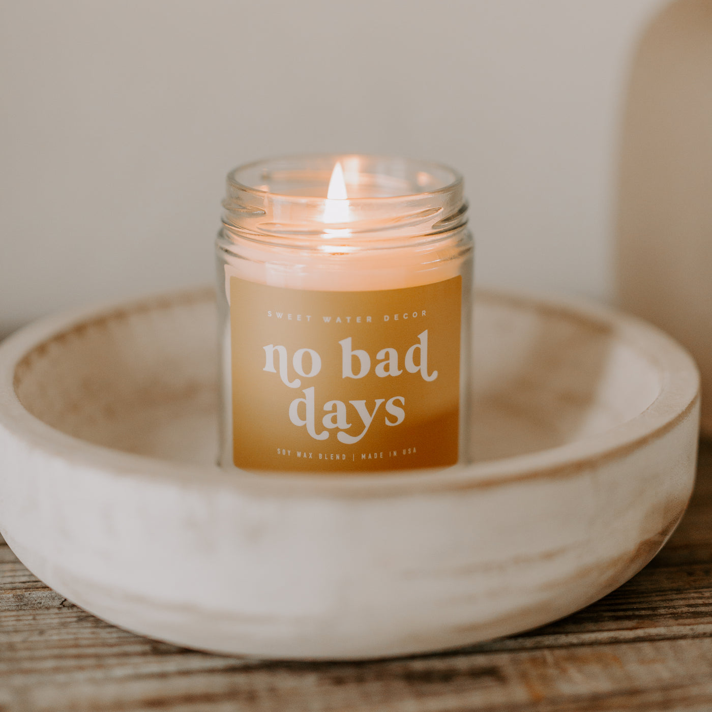 No Bad Days Soy Candle - Clear Jar - 9 oz