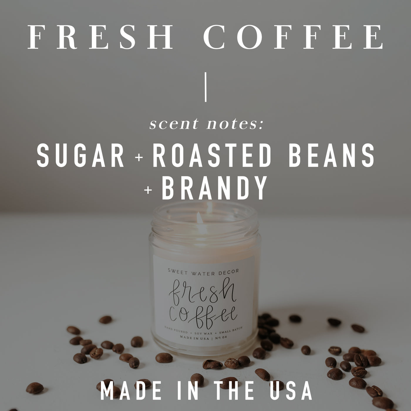 Fresh Coffee Soy Candle - Amber Jar - 11 oz