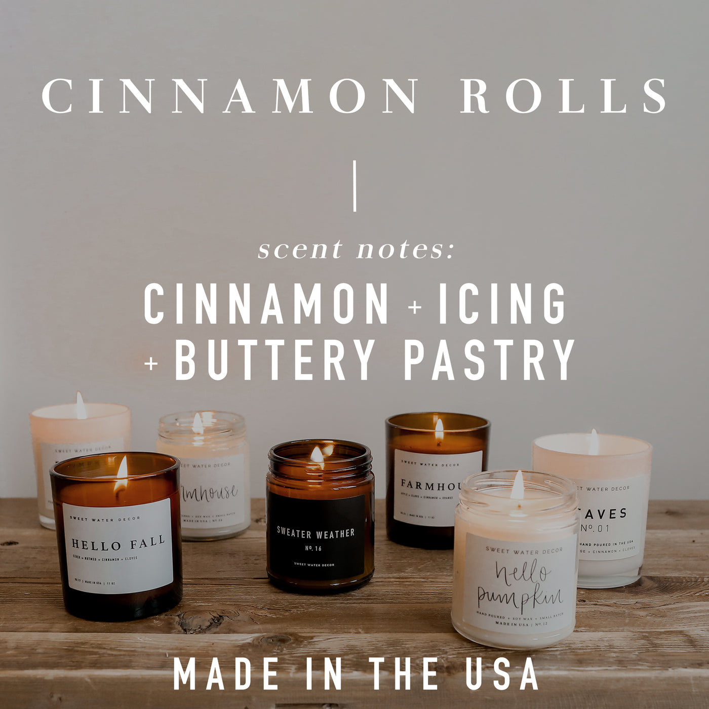 Cinnamon Rolls Soy Candle - Clear Jar - 9 oz