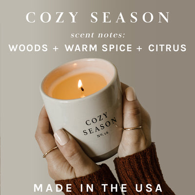 Cozy Season Soy Candle - White Jar - 11 oz