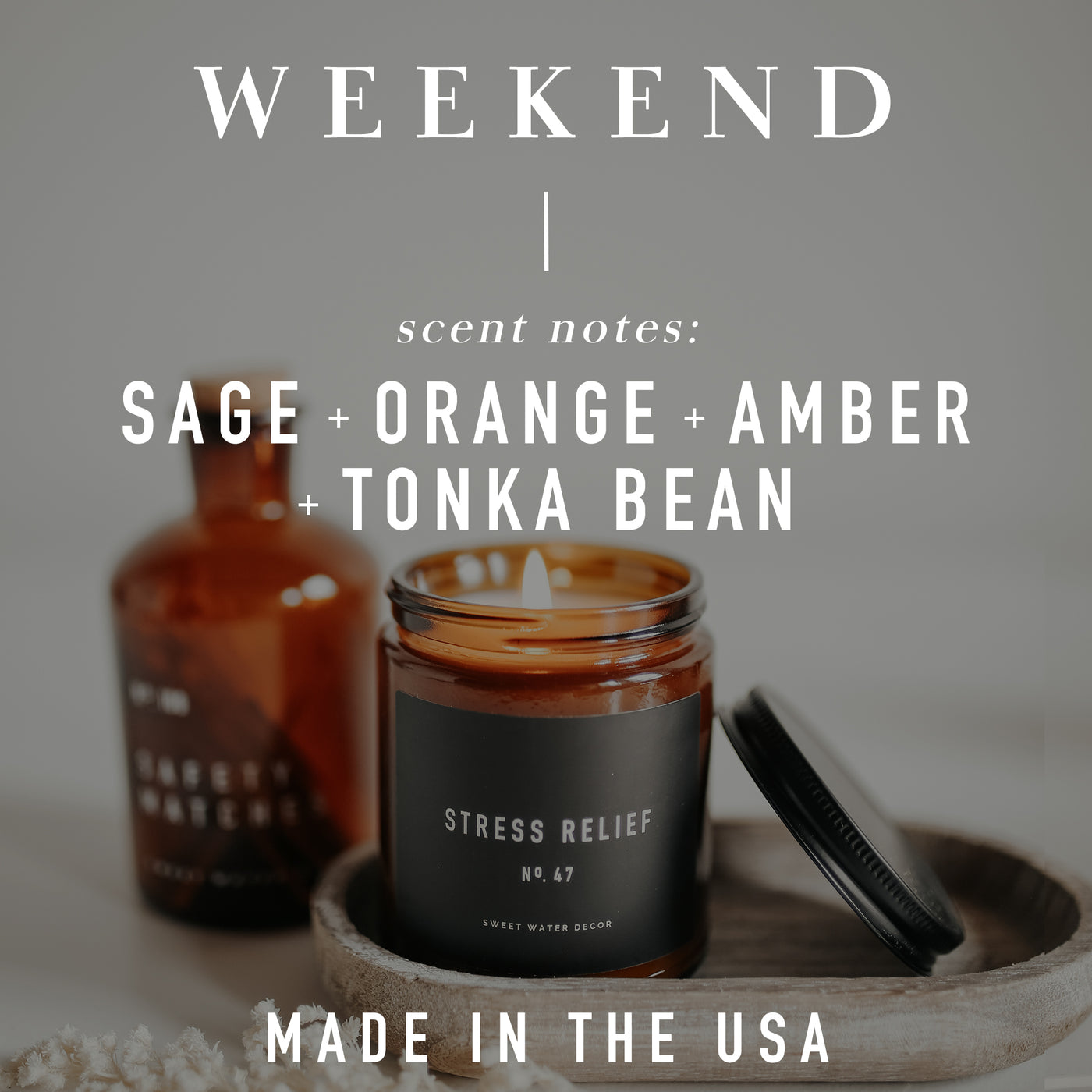 Weekend Soy Candle - Clear Jar - 9 oz