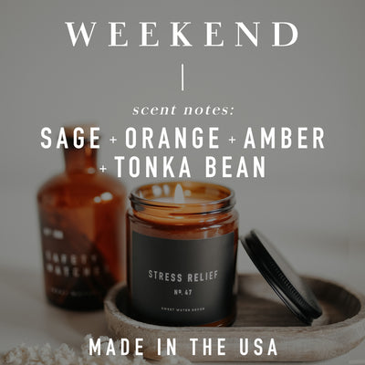 Weekend Soy Candle - Clear Jar - 9 oz